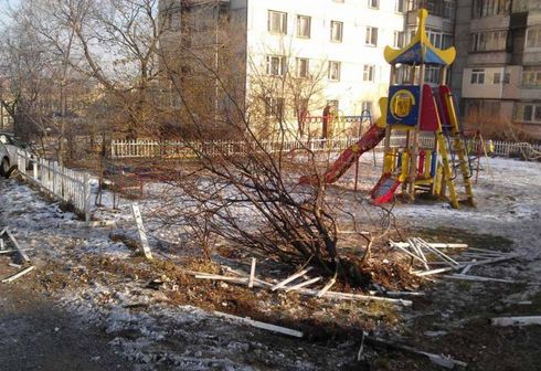 Разрушенная площадка