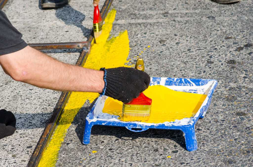 Покраска пешеходных переходов