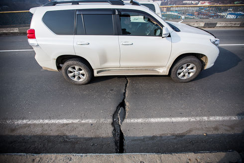 Трещины на Рудневском мосту