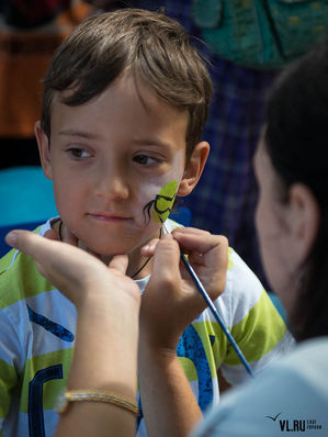 Аквагрим пользовался у детей популярностью